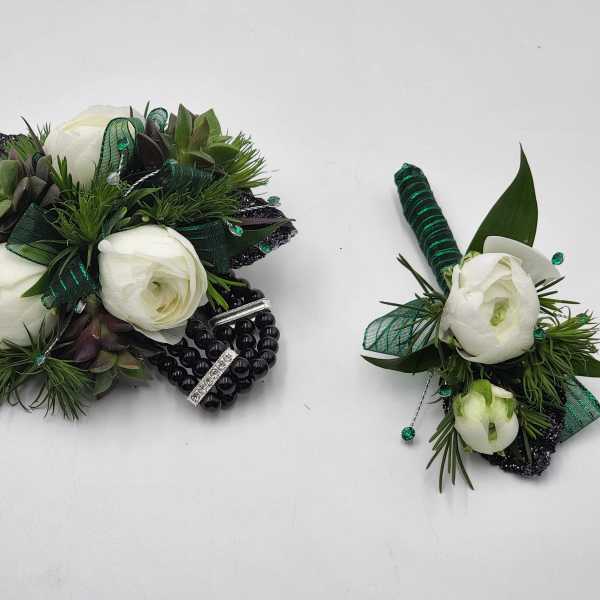 Fern Valley Boutonniere And Wristlet Set