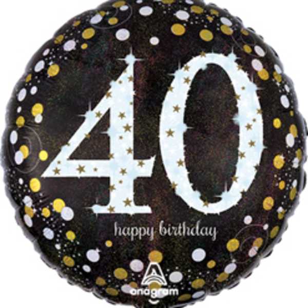 18" 40th Birthday Mylar