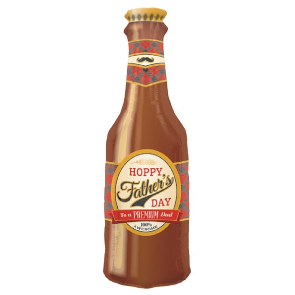 Father's Day beer bottle-shaped gift item with a decorative label