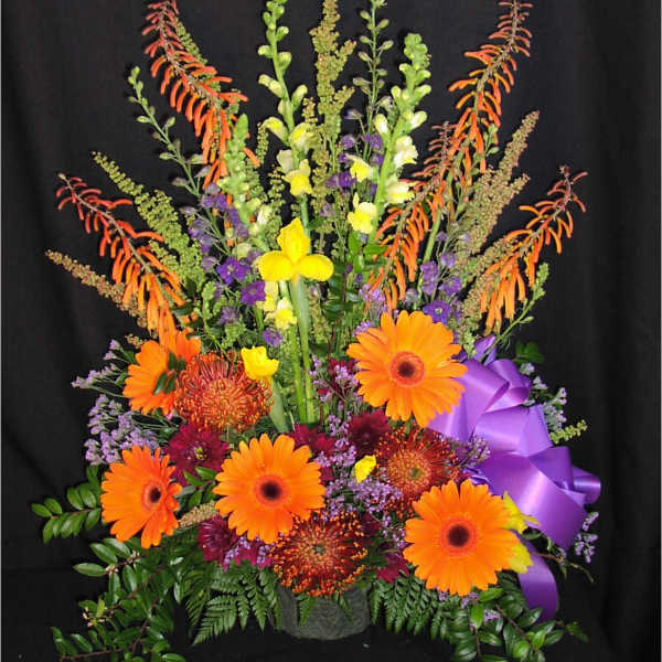 Brightest Memorial Mache Basket Spray