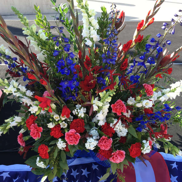 Large Patriotic mache basket
