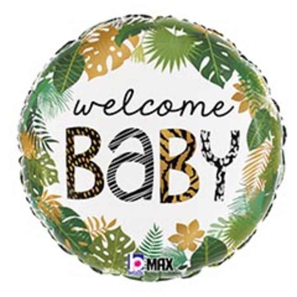 18" Jungle Welcome Baby Mylar