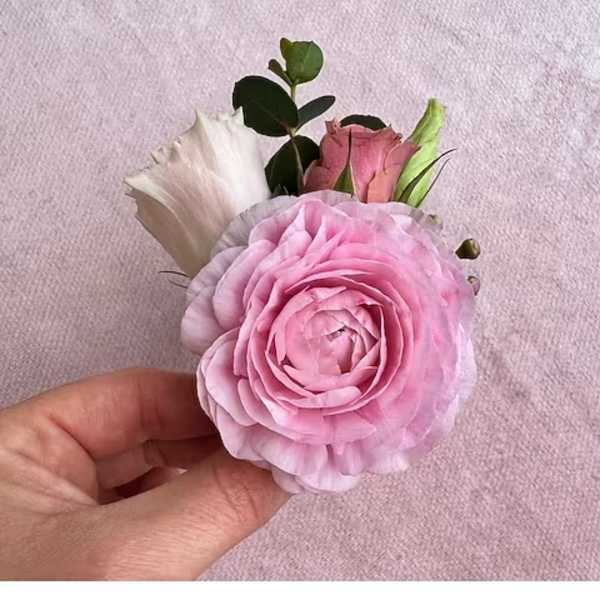 Pink Boutonniere