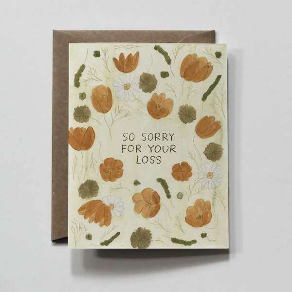 Sorry For Your Loss Bunch | Floral Sympathy Greeting Card