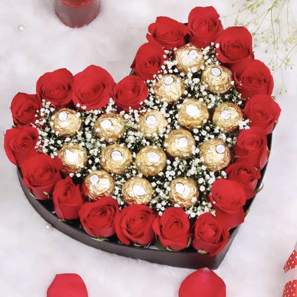 Rose/Chocolate Heart Box