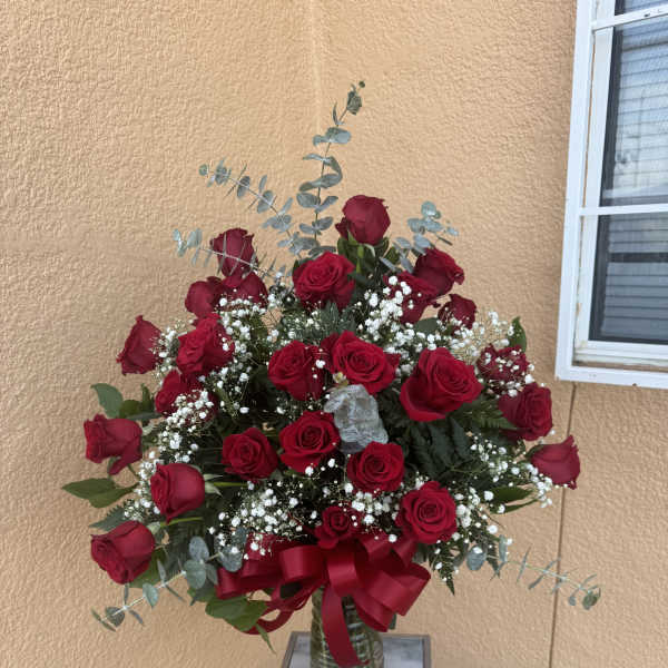 Two Dozen Red Rose Arrangement
