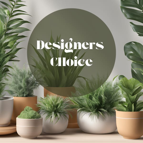 Assorted potted green plants arranged on a table