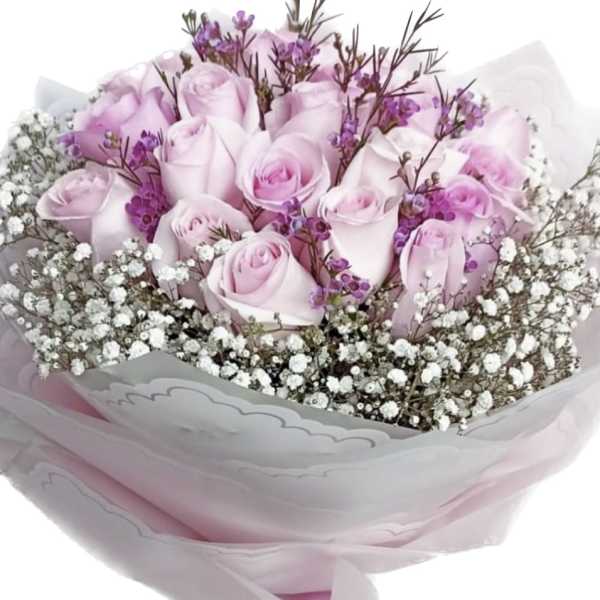 Lavender wrapped roses
