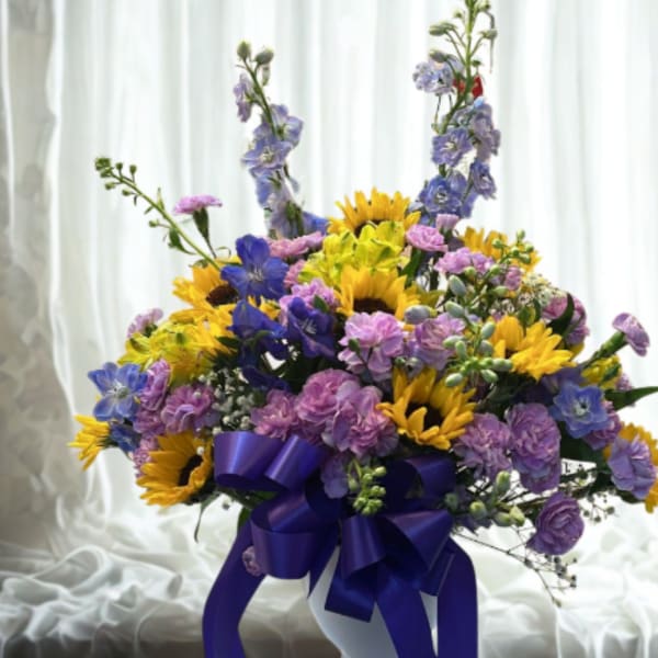Sunflowers an Violet tones