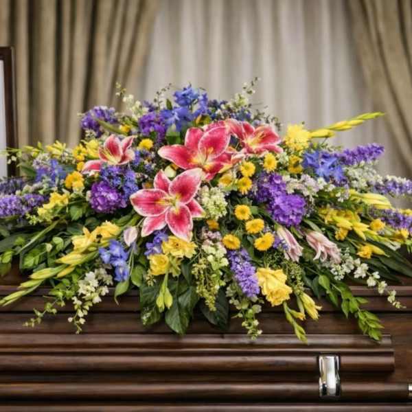 Restful Garden Casket Spray