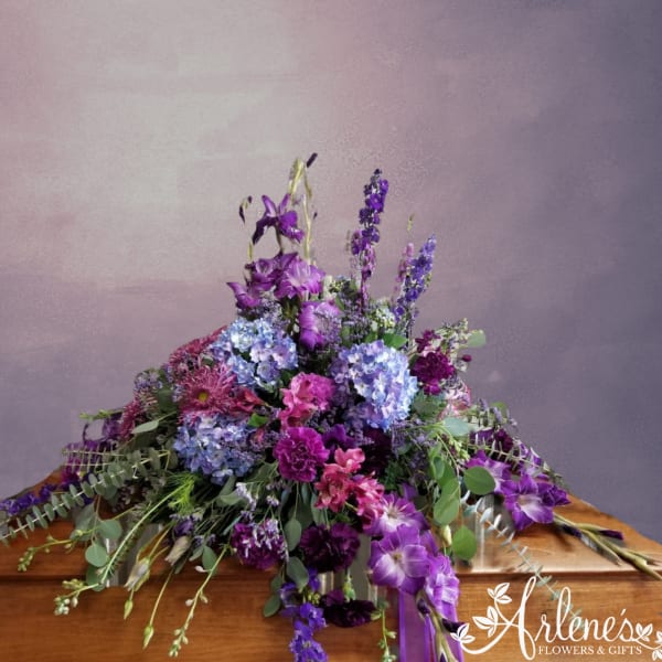 Purple Mountain Majesty Casket Spray