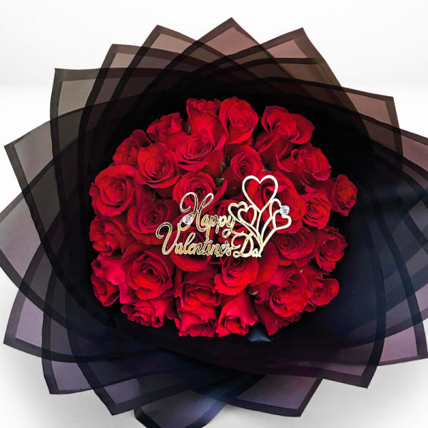 Valentine Day Black Bouqquet