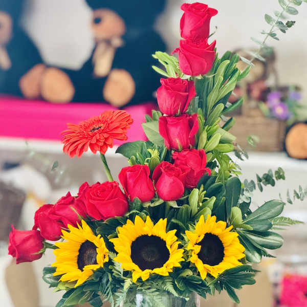 Rose and Sunflower design