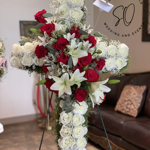 White Funeral Cross