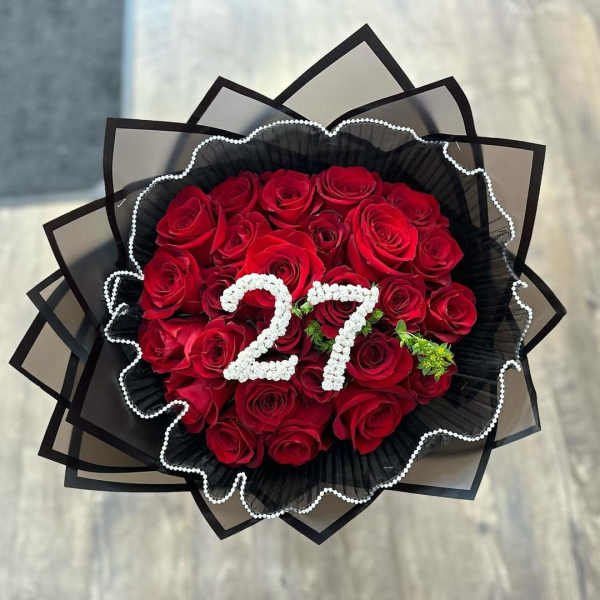 Red Rose Number Bouquet