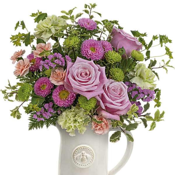 Queen Bee Artisnal Pitcher Bouquet