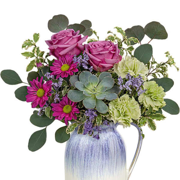 Springtime Treasures Pitcher Bouquet