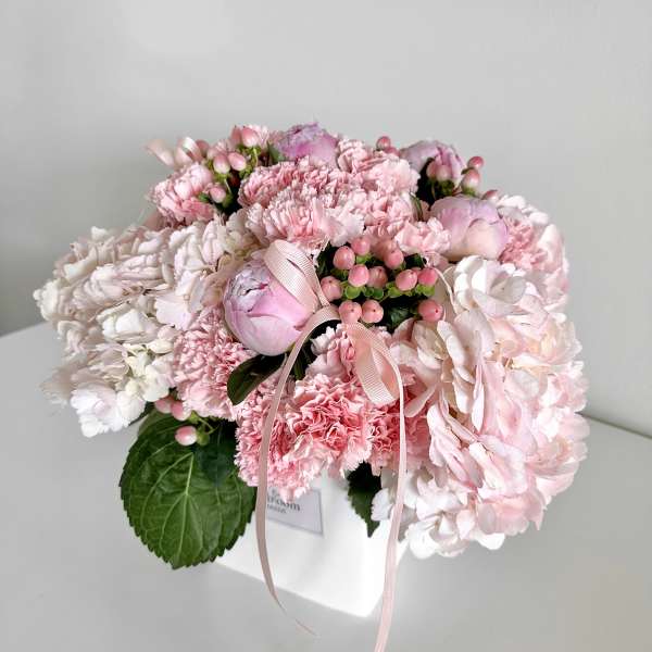 Blush Peonies Bloom Vase