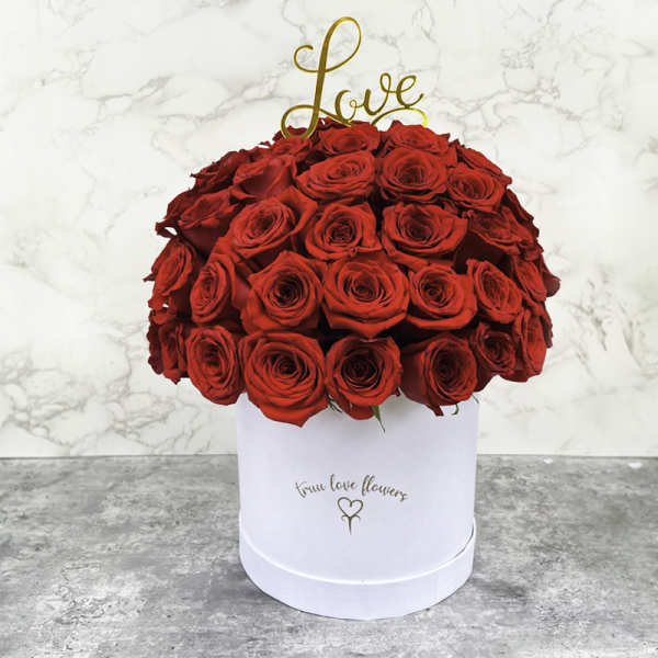 White Box & Red Roses