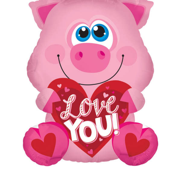 Love You! - Piggy - Balloon