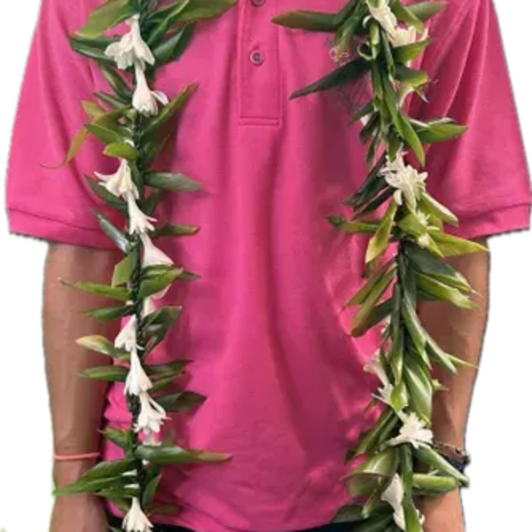 TI Leaf Maile lei Style with Tuberose