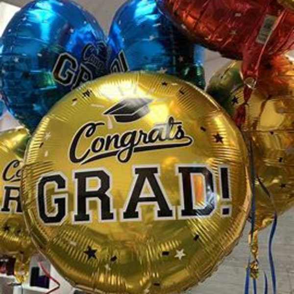 Graduation Mylar Ballloon Bouquet