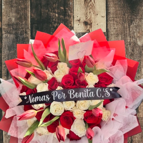 Roses with Tulips