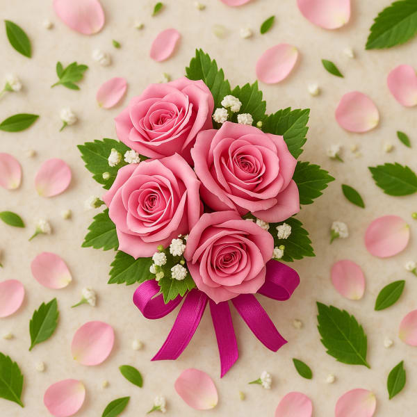 Corsage Élégance Florale – Roses