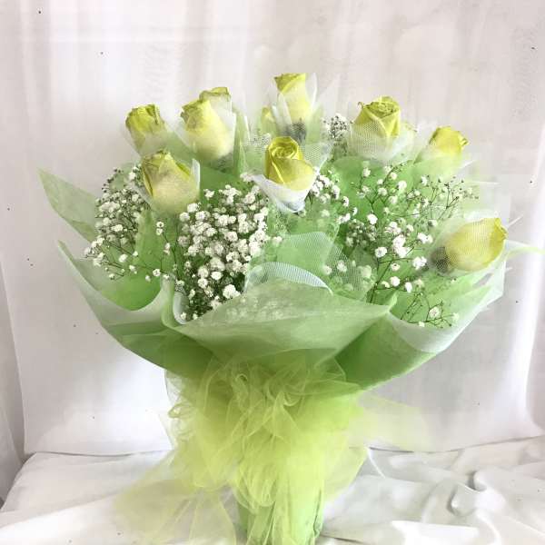 Hong Kong Style Roses - Bright Green