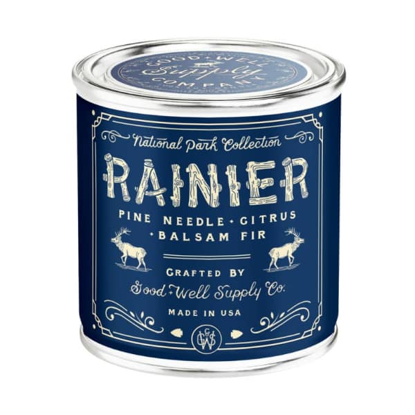 Mount Rainier Tin Candle