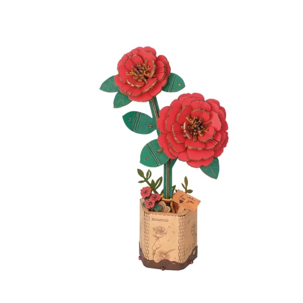 Hands Craft - Camellia Wooden 3D Puzzle