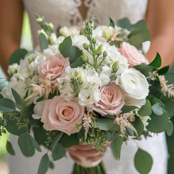 Pink and white bouquet