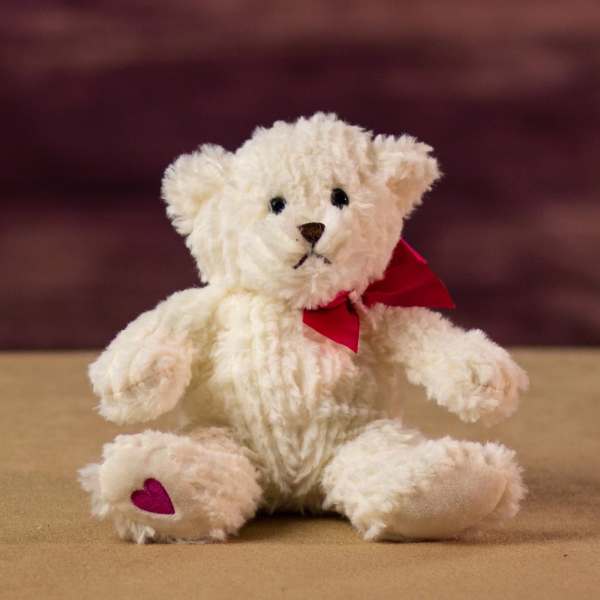 Old-style Teddy Bear (white) 6 inch