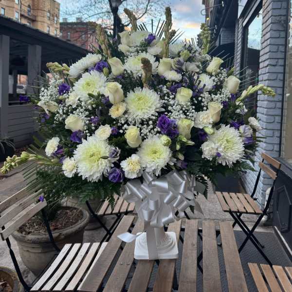 Heartfelt Sympathies Standing Basket- Lavender.