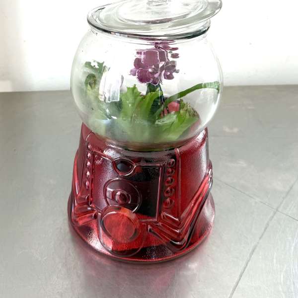Nostalgic Red Gumball Machine Terrarium & Cookie Jar