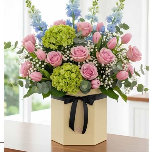 Pastel Garden round box