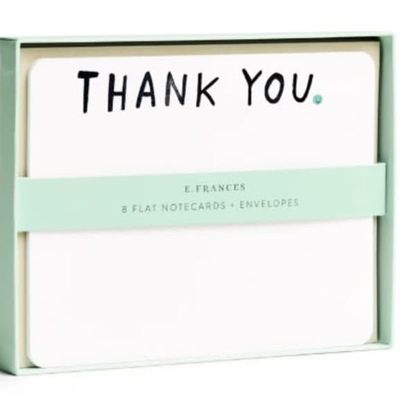 Boxed thank-you note cards with envelopes