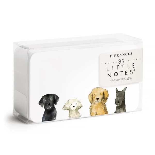 Box of Little Notes with watercolor dog illustrations