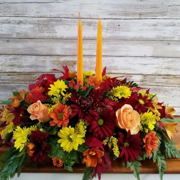 Warm Wishes Centerpiece by Art & Flowers