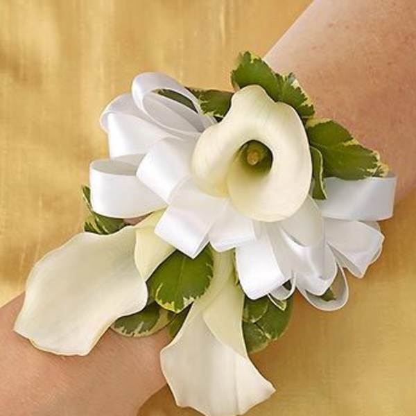 All white corsage