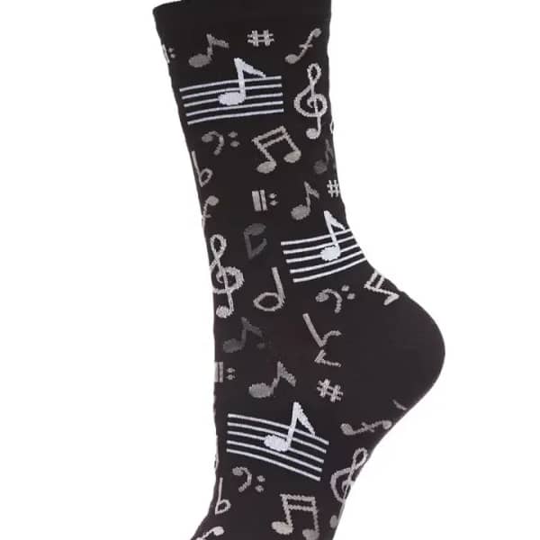 Musical Notes Crew Sock