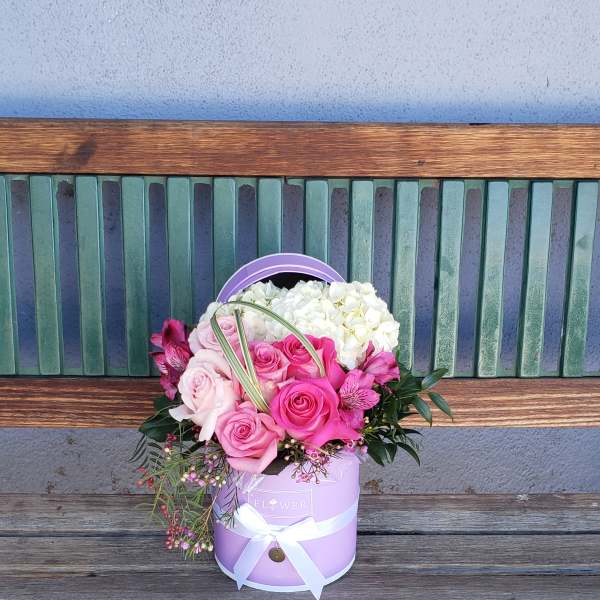 Box pink and white #25