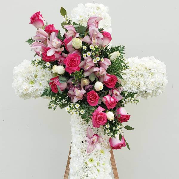 Pink Garden Cross
