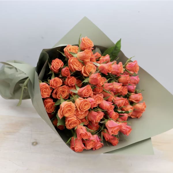Orange Spray Rose Bouquet - WeHo