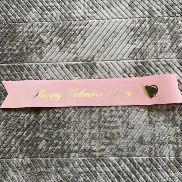 Happy Valentine’s Day Ribbon - Pink Color