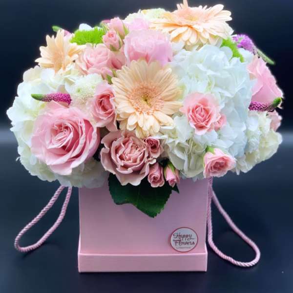 mix flowers in a box