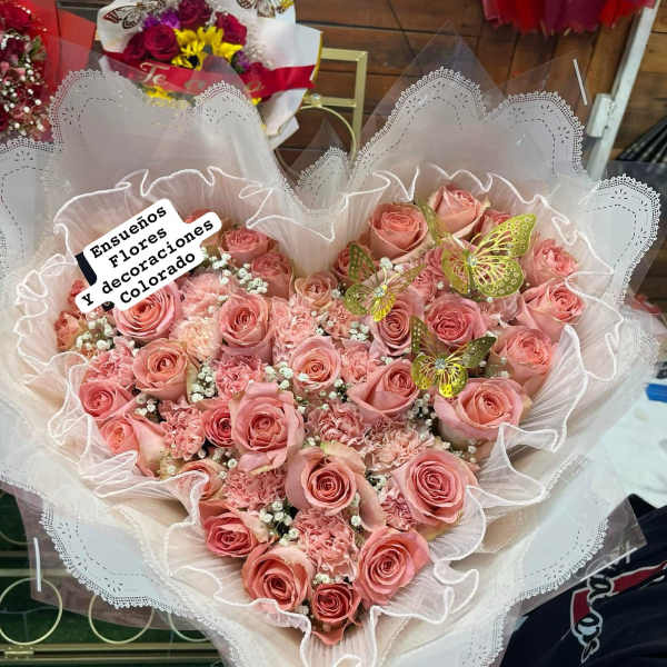 pink corazon
