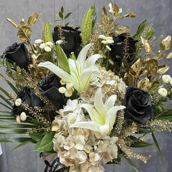 Midnight Gold Vase