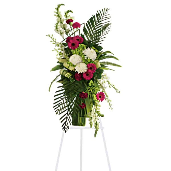 Pretty funeral standing spray