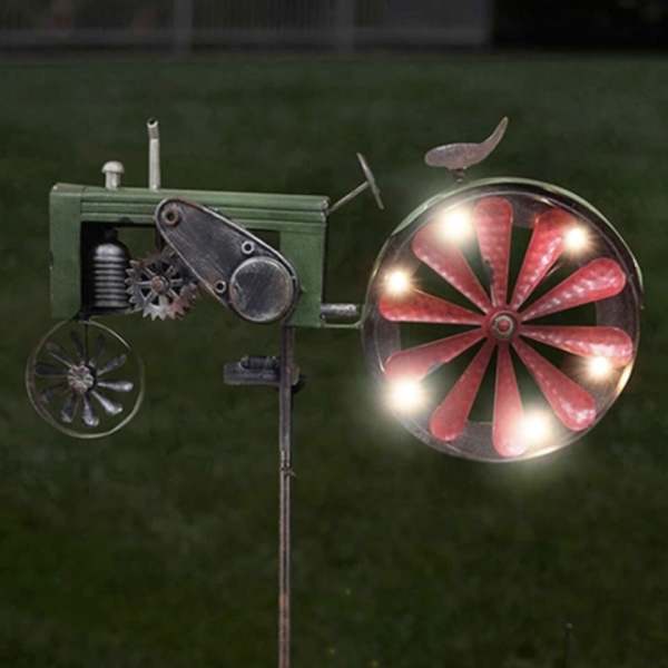 Tractor Garden Stake - Solar Spinner